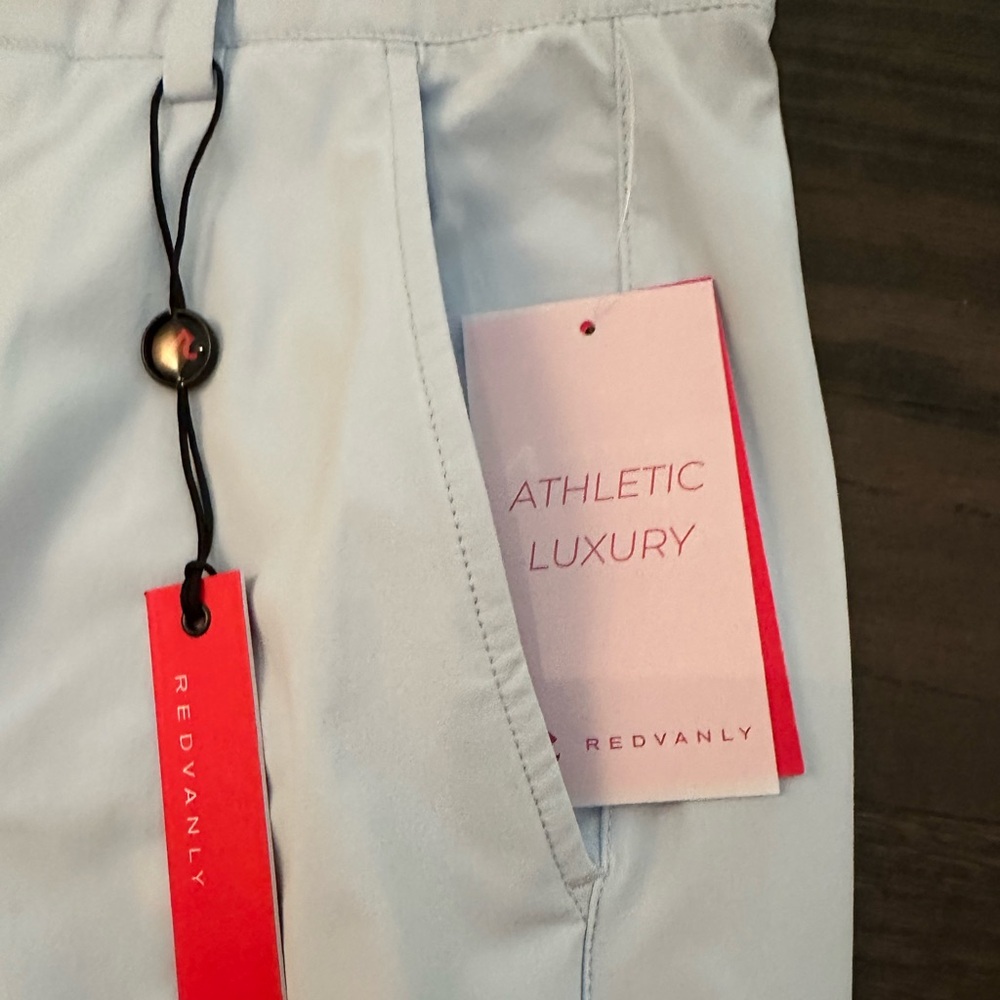 Redvanely light blue Joggers , new with tags -thin luxury material .